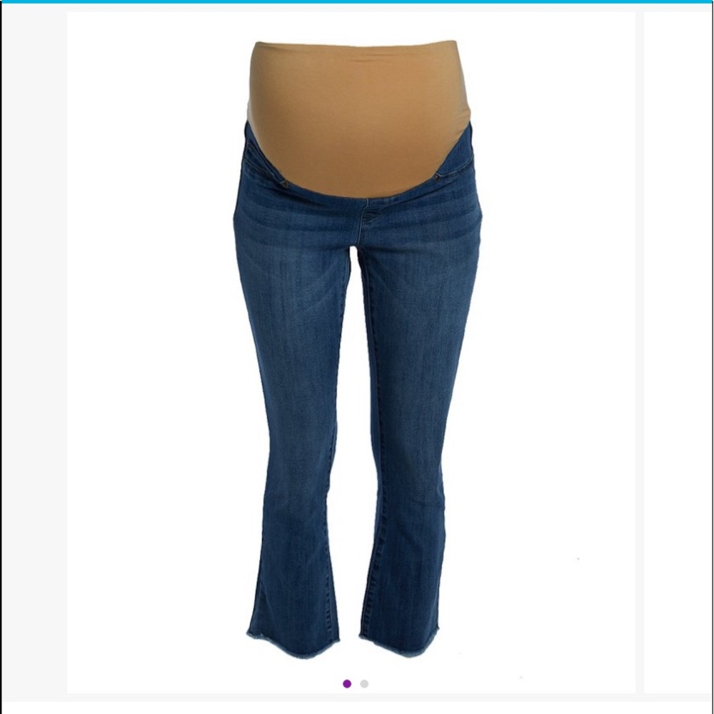 Maternity cropped flare jeans XL